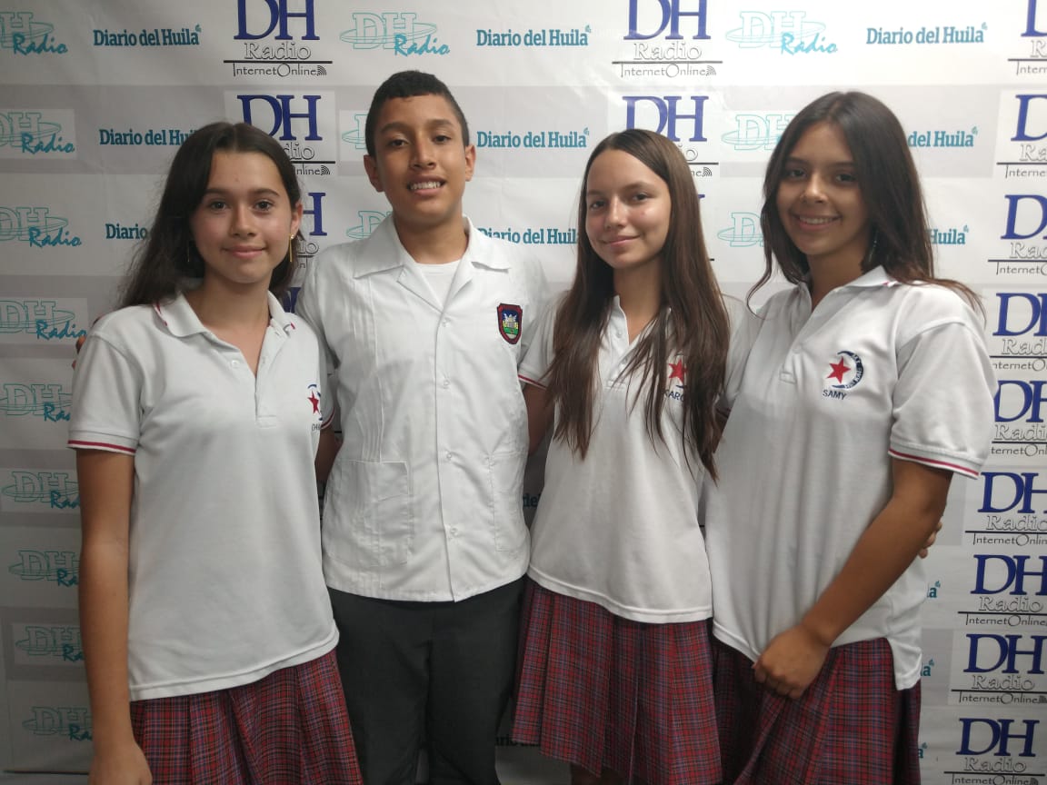 Dahiana Ospina, Andrés Figueroa, Karol Rodríguez y Angely Cerón.
